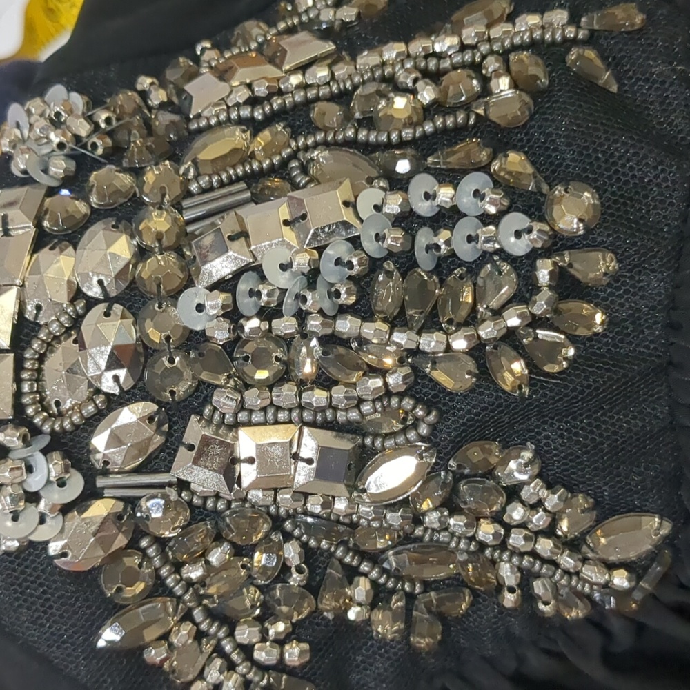 Asymmetric Rhinestone Cocktail Dress - Picture 3 of 3
